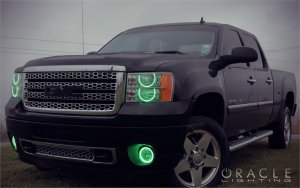 GMC Sierra Headlight Halo Kit - ORACLE Lighting - LED Round Ring - UV/Purple - `08-`13